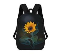 sinyumoney 3D Summer Sunflower School Backpack Student Casual Backpack For Kid's Children's Daypack Bookbag Hiking Sports Outdoor Work Travel Laptop Bag 17inch