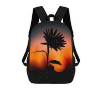 sinyumoney 3D Sunflower Sunset School Backpack Student Casual Backpack For Kid's Children's Daypack Bookbag Hiking Sports Outdoor Work Travel Laptop Bag 17inch
