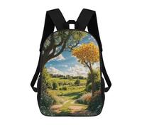 sinyumoney 3D Sunlit Path to The Tree Printing Daypacks Kids Casual Backpack Knapsack High Capacity Rucksack Travel Laptop Book Bag 17inch