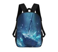 sinyumoney 3D Sword Beneath The Crystal Kid's Backpack Waterproof 17inch School Bag Cute Rucksacks Fashion Casual Schoolbag for Kids for Girl Boy School