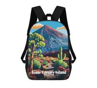 sinyumoney 3D Teide Canary Island National Park Spain Printing Daypacks Kids Casual Backpack Knapsack High Capacity Rucksack Travel Laptop Book Bag 17inch
