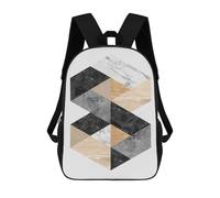 sinyumoney 3D Texture Collage D School Backpack Student Casual Backpack For Kid's Children's Daypack Bookbag Hiking Sports Outdoor Work Travel Laptop Bag 17inch