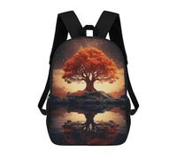 sinyumoney 3D The Autumn Tree Of Life 17 Inch School Backpack Student Casual Backpack For Kid's Children's Daypack Bookbag Hiking Sports Outdoor Work Travel Laptop Bag