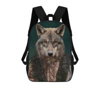 sinyumoney 3D The Medieval Wolf Kid's Backpack Waterproof 17inch School Bag Cute Rucksacks Fashion Casual Schoolbag for Kids for Girl Boy School