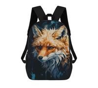 sinyumoney 3D The Red Fox Printing Daypacks Kids Casual Backpack Knapsack High Capacity Rucksack Travel Laptop Book Bag 17inch