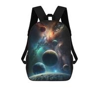 sinyumoney 3D The Universe Printing Daypacks Kids Casual Backpack Knapsack High Capacity Rucksack Travel Laptop Book Bag 17inch
