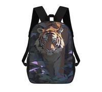 sinyumoney 3D Tiger in The Jungle-8 Kid's Backpack Waterproof School Bag Bookbag Cute Rucksacks Fashion Casual Schoolbag for Kids for Girl Boy School 17inch