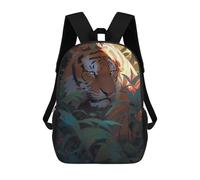 sinyumoney 3D Tiger in The Jungle-9 Kid's Backpack Waterproof School Bag Bookbag Cute Rucksacks Fashion Casual Schoolbag for Kids for Girl Boy School 17inch