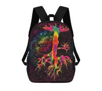 sinyumoney 3D Tree of Life Print Children Backpack for School Students Backpacks Schoolbag Shoulder Book Bags 17inch