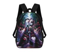 sinyumoney 3D Twilight Forest Sisters Kid's Backpack Waterproof School Bag Bookbag Cute Rucksacks Fashion Casual Schoolbag for Kids for Girl Boy School 17inch