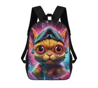 sinyumoney 3D Vibrant Cosmic Creature Print Children Backpack for School Students Backpacks Schoolbag Shoulder Book Bags 17inch