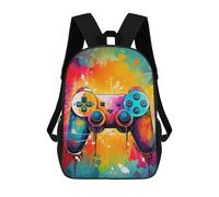 sinyumoney 3D Vibrant Gaming Controller Art Print -1 Print Children Backpack for School Students Backpacks Schoolbag Shoulder Book Bags 17inch
