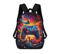sinyumoney 3D Vibrant Gaming Controller Artwork -75 Kid's Backpack Waterproof School Bag Bookbag Cute Rucksacks Fashion Casual Schoolbag for Kids for Girl Boy School 17inch