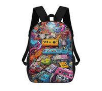 sinyumoney 3D Video Game Controllers in Art Print Children Backpack for School Students Backpacks Schoolbag Shoulder Book Bags 17inch