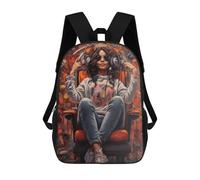sinyumoney 3D Virtual Reality Escape Print Children Backpack for School Students Backpacks Schoolbag Shoulder Book Bags 17inch