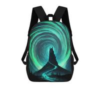 sinyumoney 3D Way To Aurora School Backpack Student Casual Backpack For Kid's Children's Daypack Bookbag Hiking Sports Outdoor Work Travel Laptop Bag 17inch
