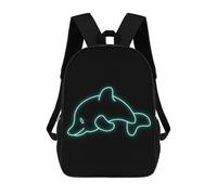 sinyumoney 3D Whale Animal School Backpack Student Casual Backpack For Kid's Children's Daypack Bookbag Hiking Sports Outdoor Work Travel Laptop Bag 17inch