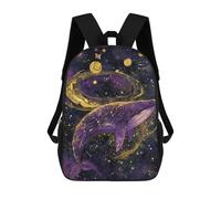 sinyumoney 3D Whale Galaxy Art Print-1 Kid's Backpack Waterproof 17inch School Bag Cute Rucksacks Fashion Casual Schoolbag for Kids for Girl Boy School