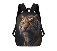 sinyumoney 3D Wild Tiger Portrait Kid's Backpack Waterproof School Bag Bookbag Cute Rucksacks Fashion Casual Schoolbag for Kids for Girl Boy School 17inch