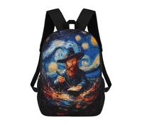 sinyumoney 3D Wizardry Starry Night Printing Daypacks Kids Casual Backpack Knapsack High Capacity Rucksack Travel Laptop Book Bag 17inch