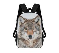 sinyumoney 3D Wolf Face Kid's Backpack Waterproof School Bag Bookbag Cute Rucksacks Fashion Casual Schoolbag for Kids for Girl Boy School 17inch