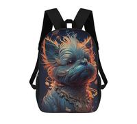 sinyumoney 3D Yorkshire Terrier Dog Kid's Backpack Waterproof 17inch School Bag Cute Rucksacks Fashion Casual Schoolbag for Kids for Girl Boy School