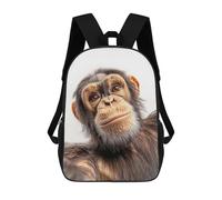 sinyumoney 4Girls A Chimpanzee Taking A Selfie Backpack 3D Printed Boy School Backpack Casual Daypack Lightweight Rucksack for Middle School Students 17inch