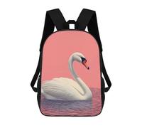 sinyumoney 4Girls Abstract Swan Backpack 3D Printed Boy School Backpack Casual Daypack Lightweight Rucksack for Middle School Students 17inch