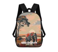 sinyumoney 4Girls Addo Elephant National Park South Africa Backpack 3D Printed Boy School Backpack Casual Daypack Lightweight Rucksack for Middle School Students 17inch
