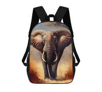 sinyumoney 4Girls African Bush Elephant Backpack 3D Printed Boy School Backpack Casual Daypack Lightweight Rucksack for Middle School Students 17inch