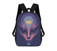 sinyumoney 4Girls Alien Backpack 3D Printed Boy School Backpack Casual Daypack Lightweight Rucksack for Middle School Students 17inch