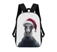 sinyumoney 4Girls Andean Condor Wearing A Santa Hat Backpack 3D Printed Boy School Backpack Casual Daypack Lightweight Rucksack for Middle School Students 17inch