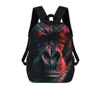 sinyumoney 4Girls Angry Gorilla Backpack 3D Printed Boy School Backpack Casual Daypack Lightweight Rucksack for Middle School Students 17inch