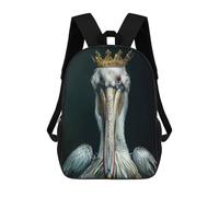 sinyumoney 4Girls Animal Bird King Backpack 3D Printed Boy School Backpack Casual Daypack Lightweight Rucksack for Middle School Students 17inch