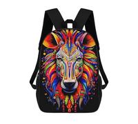 sinyumoney 4Girls Animal Vibrant Backpack 3D Printed Boy School Backpack Casual Daypack Lightweight Rucksack for Middle School Students 17inch