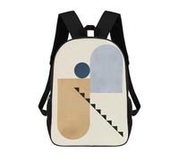 sinyumoney 4Girls Art of Shapes 09 Backpack 3D Printed Boy School Backpack Casual Daypack Lightweight Rucksack for Middle School Students 17inch