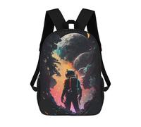 sinyumoney 4Girls Astronaut in Alien Landscape -2 Backpack 3D Printed Boy School Backpack Casual Daypack Lightweight Rucksack for Middle School Students 17inch