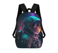 sinyumoney 4Girls Astronaut in Space -163 Backpack 3D Printed Boy School Backpack Casual Daypack Lightweight Rucksack for Middle School Students 17inch