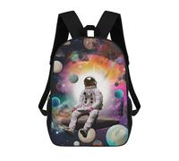 sinyumoney 4Girls Astronaut in Space Dreamscape Backpack 3D Printed Boy School Backpack Casual Daypack Lightweight Rucksack for Middle School Students 17inch