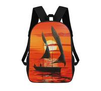 sinyumoney 4Girls At Sunset Backpack 3D Printed Boy School Backpack Casual Daypack Lightweight Rucksack for Middle School Students 17inch