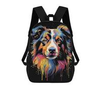 sinyumoney 4Girls Australian Shepherd Aussie Backpack 3D Printed Boy School Backpack Casual Daypack Lightweight Rucksack for Middle School Students 17inch