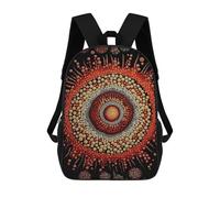 sinyumoney 4Girls Australian Style Dot Paint Backpack 3D Printed Boy School Backpack Casual Daypack Lightweight Rucksack for Middle School Students 17inch