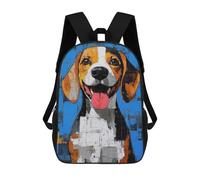 sinyumoney 4Girls Beagle Portrait Painting Backpack 3D Printed Boy School Backpack Casual Daypack Lightweight Rucksack for Middle School Students 17inch