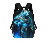 sinyumoney 4Girls Bear Backpack 3D Printed Boy School Backpack Casual Daypack Lightweight Rucksack for Middle School Students 17inch
