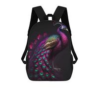 sinyumoney 4Girls Beautiful Peacock Backpack 3D Printed Boy School Backpack Casual Daypack Lightweight Rucksack for Middle School Students 17inch