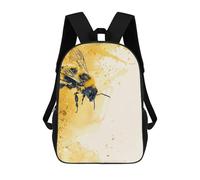 sinyumoney 4Girls Bee Watercolor Art Backpack 3D Printed Boy School Backpack Casual Daypack Lightweight Rucksack for Middle School Students 17inch