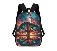 sinyumoney 4Girls Big Tree in Space Backpack 3D Printed Boy School Backpack Casual Daypack Lightweight Rucksack for Middle School Students 17inch