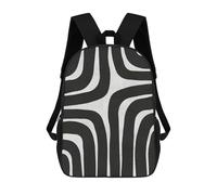 sinyumoney 4Girls Black Expressionism 02 Backpack 3D Printed Boy School Backpack Casual Daypack Lightweight Rucksack for Middle School Students 17inch