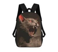 sinyumoney 4Girls Black Horror Backpack 3D Printed Boy School Backpack Casual Daypack Lightweight Rucksack for Middle School Students 17inch