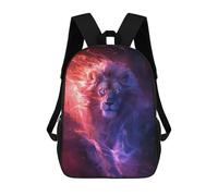 sinyumoney 4Girls Blazing Mane Lion Backpack 3D Printed Boy School Backpack Casual Daypack Lightweight Rucksack for Middle School Students 17inch